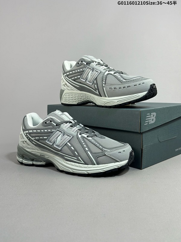 16036-45半 New Balance 1906R 新百伦1906 NB1906 银灰 潮流复古透气轻便低帮跑步鞋男女同款 鞋面选用了灰色网面搭配银色皮革框架货号M1906RLC