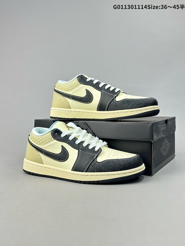 13036-45半 乔丹 Air Jordan 1 Low Coconut Milk Black AJ1 乔1海岛风情 低帮文化篮球鞋 货号HQ3437 101