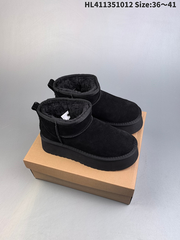 135 UGG2024年秋冬季新款经典羊皮毛一体雪地靴女短筒保暖厚底增高棉鞋HL411351012 Size:3641