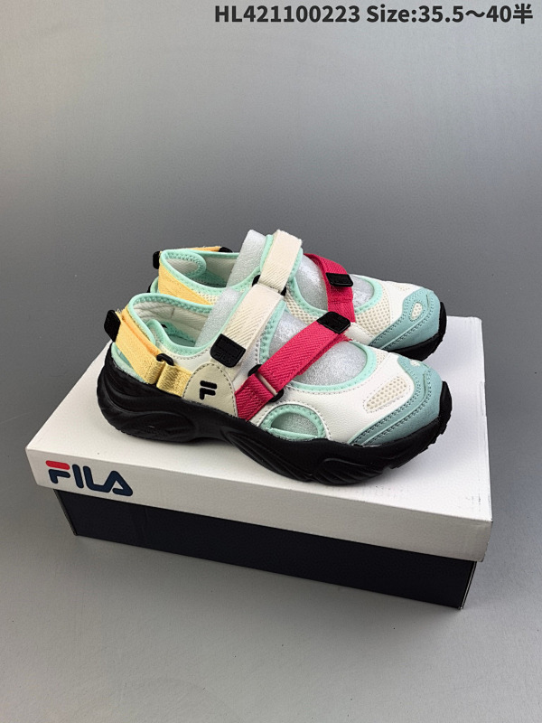 110 FILA FUSION斐乐玛丽珍凉鞋女鞋 2023夏新款凉拖魔术贴海螺沙滩鞋HL421100223 Size:35.540半货号T12W321401FSH