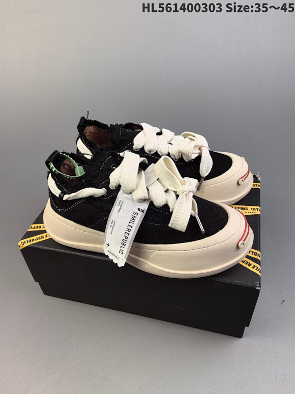 140 公司级SMILEREPUBLIC 厚底开口笑帆布鞋系列 檀健次IDHL561400303 Size:3545
