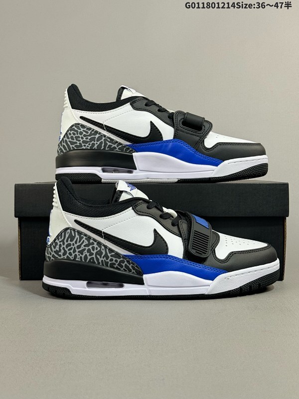 18036-47.5半  Air Jordan Legacy 312 Low 低帮 黑白蓝男货号CD7069-114 女货号CD9054-114