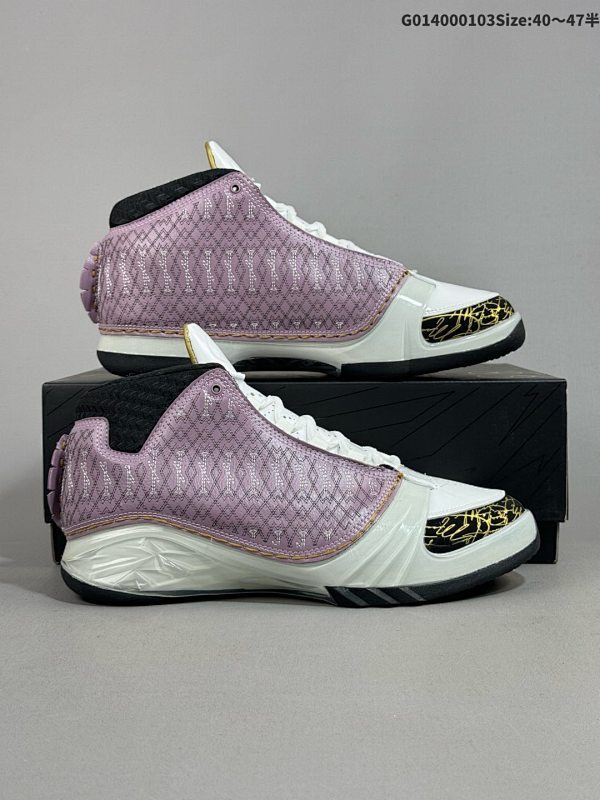 40040-47.5半 外贸版本 真碳 Air Jordan 23 "White Stealth" 高帮 白粉 AJ23货号318376-102