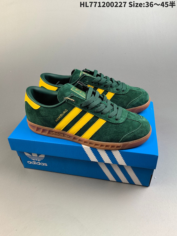 120 Adidas originals Hambrug 阿迪达斯 低帮 墨绿黄 低邦板鞋货号GW5752 HL771200227 Size:3645半