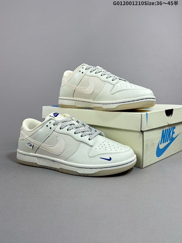 20036-45半 定制球鞋 Nike Dunk SB Low 耐克 SB 低帮 珠光蓝 整双鞋以米白色皮革打造货号XB3802-346