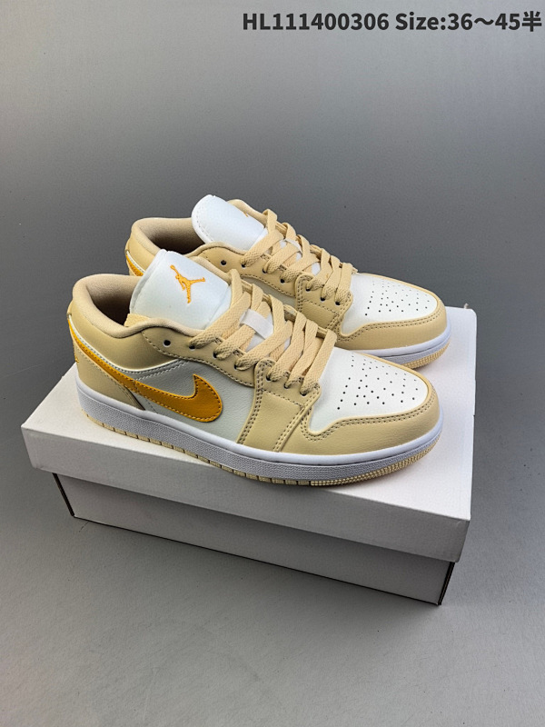 140 Air Jordan 1 Low 低帮 奶油黄 AJ1 乔丹1代 aj1 乔1 低HL111400306 Size:3645半货号DC0774-170