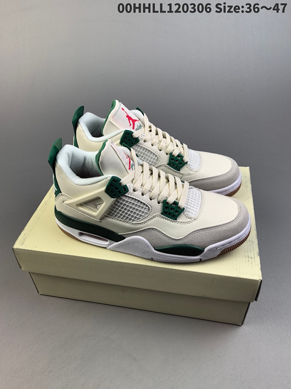 100 Nike SB x Air Jordan 4 Retro "Pine Green" 绿松石联名款 AJ4 乔丹4代00HHLL120306 Size:3647货号DR5415-103