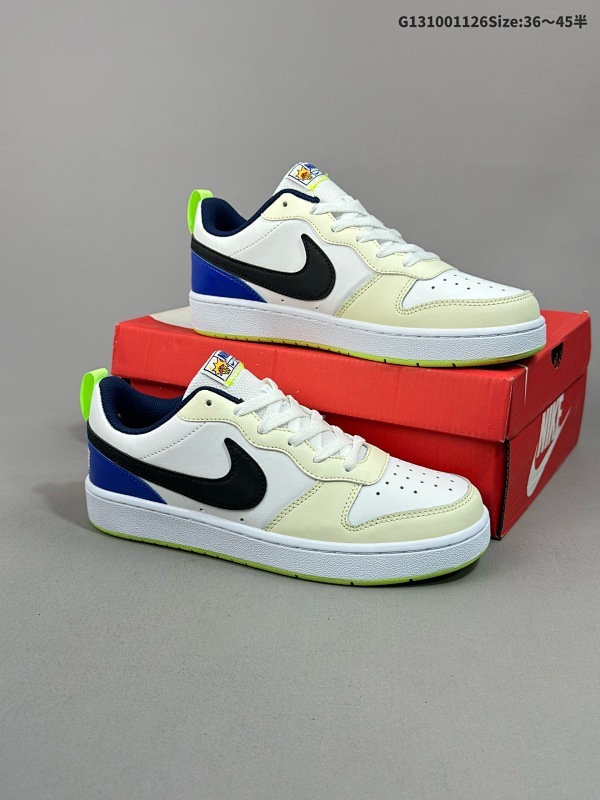 10036-45半 Nike Court Borough Low 低帮百搭透气休闲运动板鞋男女鞋 经典耐用的设计货号FB1394-101
