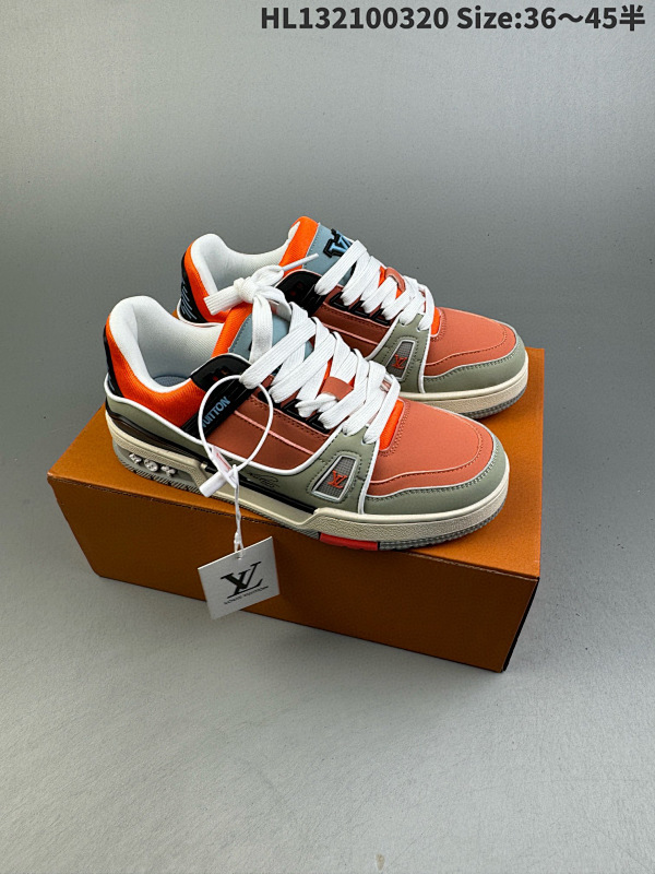 210  全新LV路易威登Louis Vuitton Trainer Sneaker Low休闲运动文化百搭板鞋  编码  HL132100320 Size:3645半