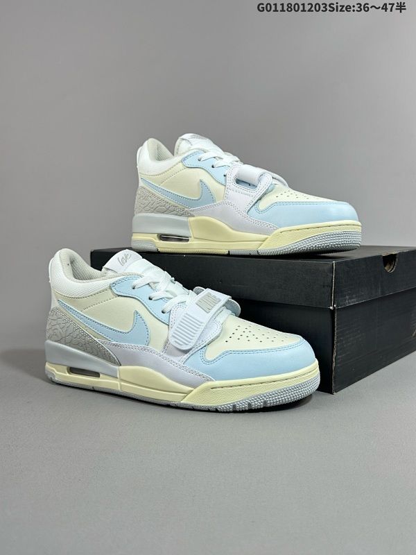 18036-47.5半 [定制球鞋]  Air Jordan Legacy 312 Low低邦 奶黄蓝 乔丹篮球鞋系列 货号HJ3483-101