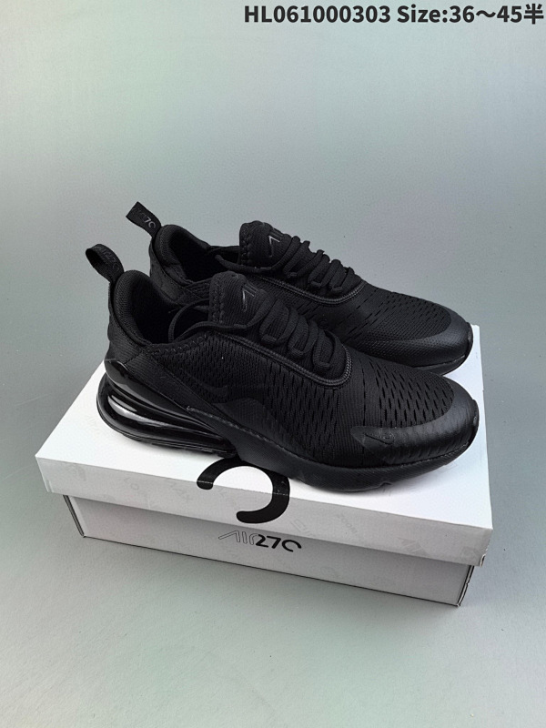100 耐克Nike Air Max 270透气后掌半气垫慢跑鞋 兼具非凡优质外观和出色穿着体验货号AH8050 编码HL061000303