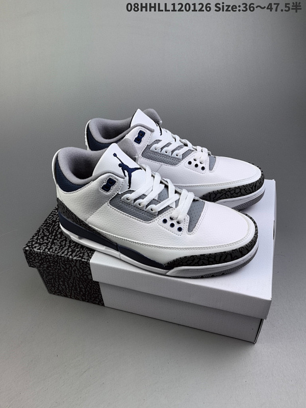 180头层带半码 Air Jordan 3 Retro "White08HHLL120126 Size:3647.5半货号CT8532-140