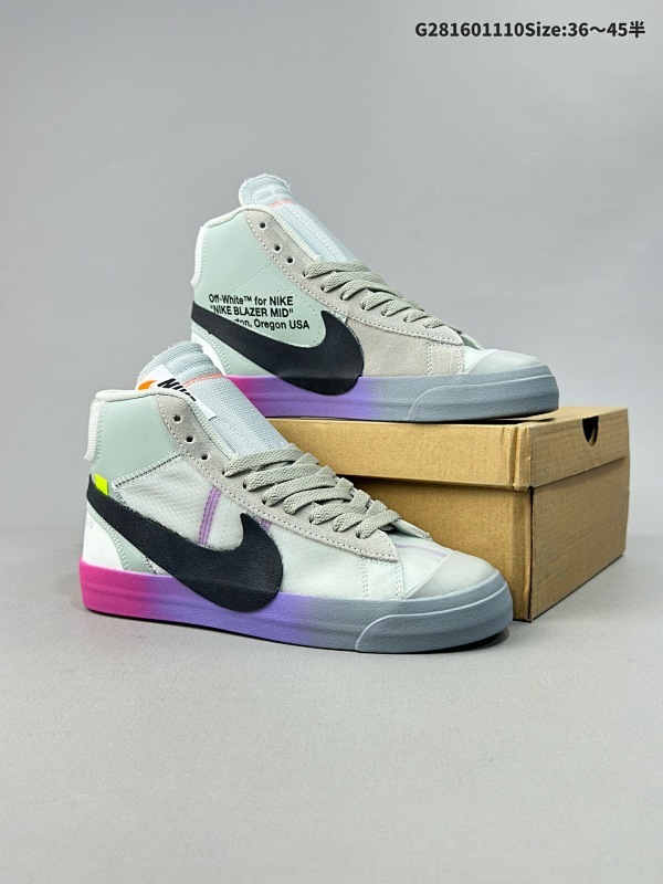 16036-45半 耐克 OFF-WHITE x Nike Blazer Mid Grim Reaper 开拓者OW联名经典中帮百搭板鞋