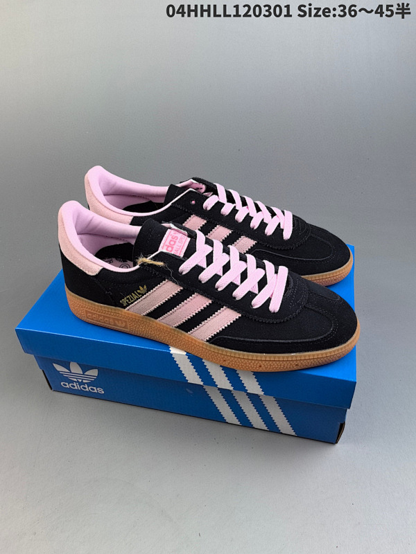 140公司级 头层 Adidas originals Handball Spezial 阿迪达斯 低帮 黑粉 货号IE589704HHLL120301 Size:3645半