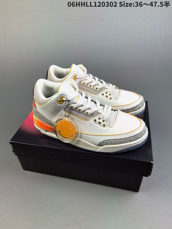 160头层带半码 J Balvin x Air Jordan 3 联名款 渐06HHLL120302 Size:3647.5半货号FN0344-901