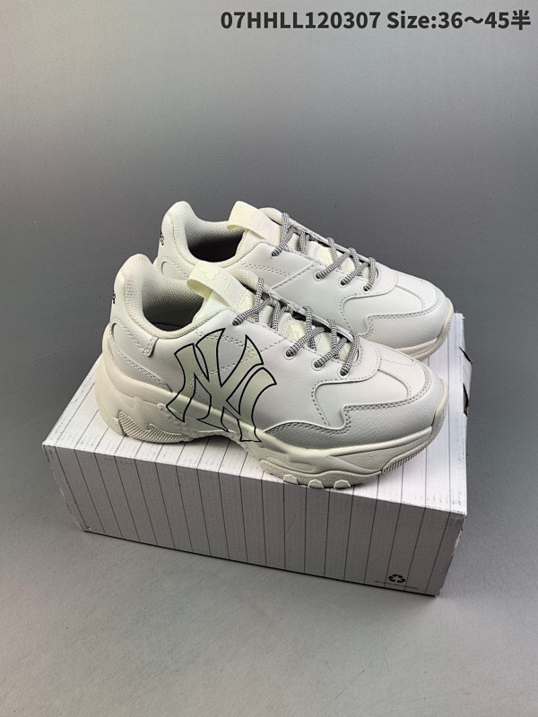 170 正级原单平台专供 MLB NY Big Ball Chunky 象牙色 字母低帮老爹鞋男女同款货号3ASHBMN3N-50IVS07HHLL120307 Size:3645半