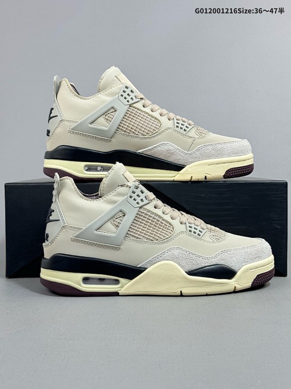 20036-47.5半 A Ma Maniere x Air Jordan 4 Retro "Violet Ore" 联名白棕 AJ4 乔丹4代 aj4 乔4 联名白棕货号FZ4810-200