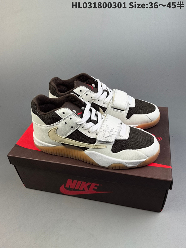 180 Jordan/乔丹 男女鞋半码制采用软质纤维革组合牛津布鞋面材质编码HL031800301 Size:3645半FZ8117-100