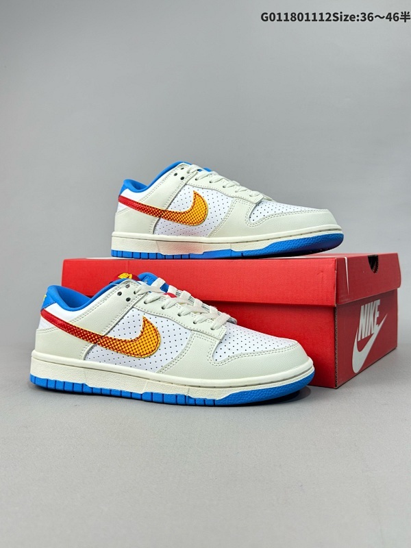 18036-46半 头层带半码 Nike Dunk SB Low "HarlemGlobetrotters" 耐克 SB 低帮 哈莱姆白蓝色货号HQ3613-133