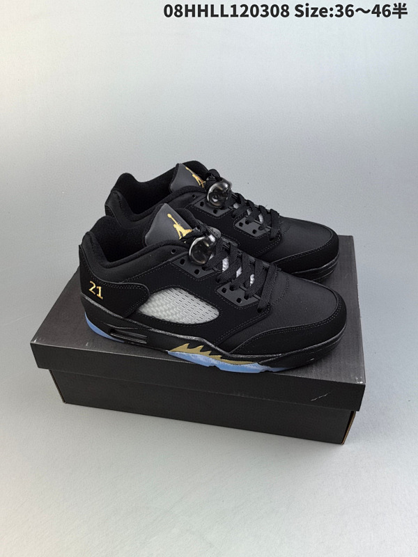 170 Air Jordan 5 Retro Low WF "Wings" 低帮 黑金 AJ5 乔丹5代 08HHLL120308 Size:3646半货号DJ1094-001