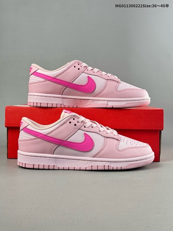 13036-45半 Nike Dunk Low "Triple Pink" 耐克 SB 低帮 淡粉色货号DH9765-600