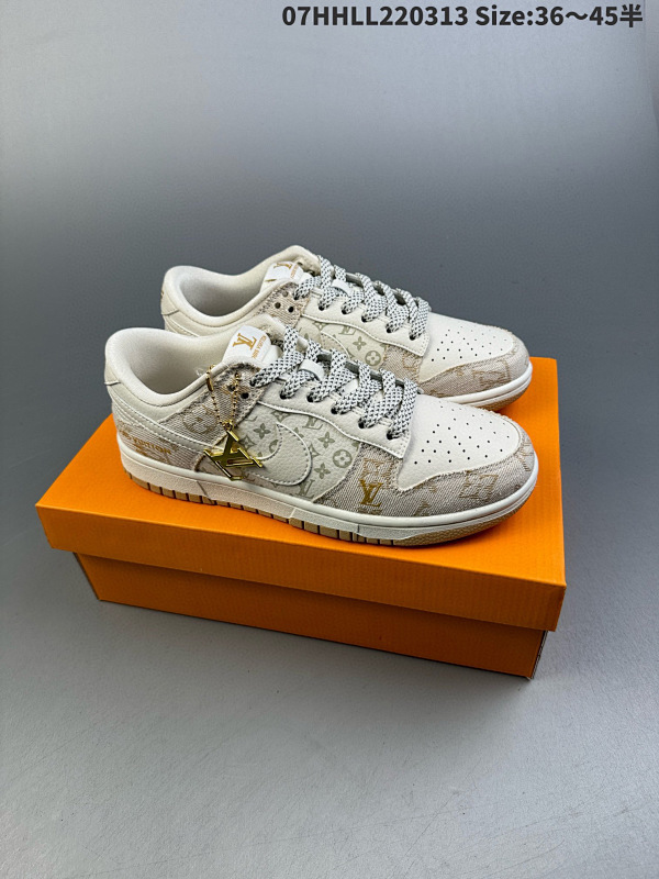 280公司级 头层定制球鞋 Louis Vuitton x Nike Dunk SB07HHLL220313 Size:3645半货号FC1688-187