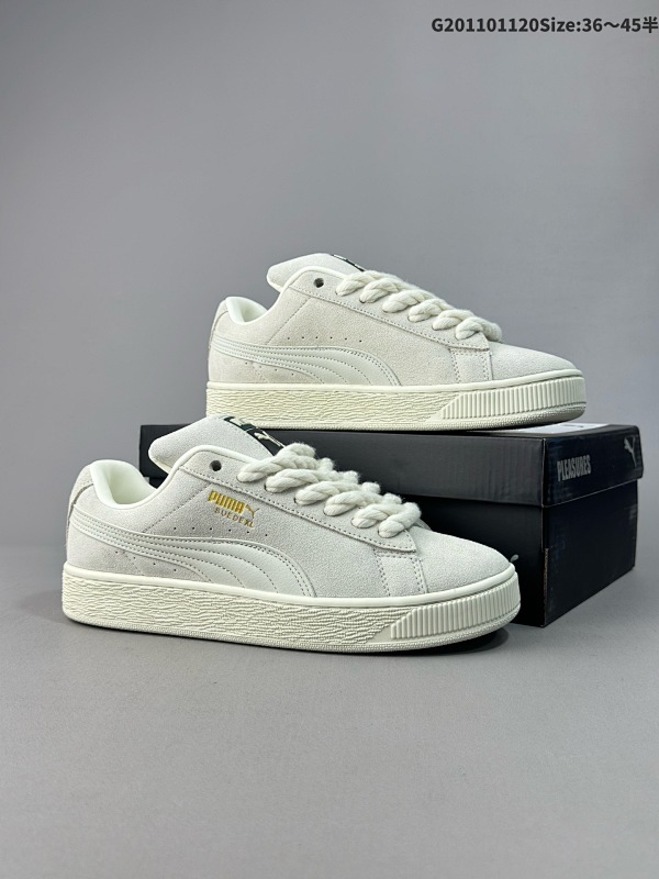 11036-45半 彪马PUMA SUEDE XL 低帮复古轻便透气防滑减震休闲鞋 小白鞋 厚底增高运动板鞋 货号398708 01 ID:G201101120Size:3645半
