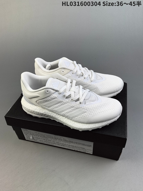 160 独家实拍Ad Pureboost Select阿迪轻便透气爆米花休闲跑鞋 GW3500   HL031600304 Size:3645半