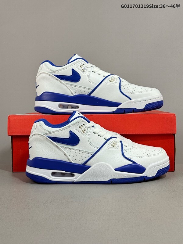 17036-46半 Nike Air Flight 89 Low "Hyper Royal" 耐克 89兄弟款 低帮 白蓝 男女同款货号FZ3045-100