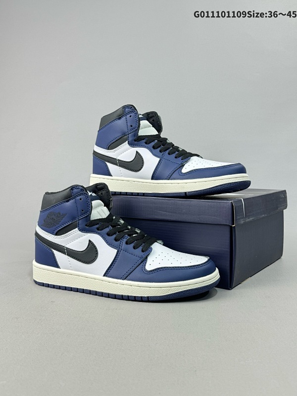11036-45 Air Jordan 1 Retro High "Midnight Navy" 高帮 午夜蓝 AJ1 乔丹1代 aj1 乔1 高邦 蓝白黑货号DZ5485-401