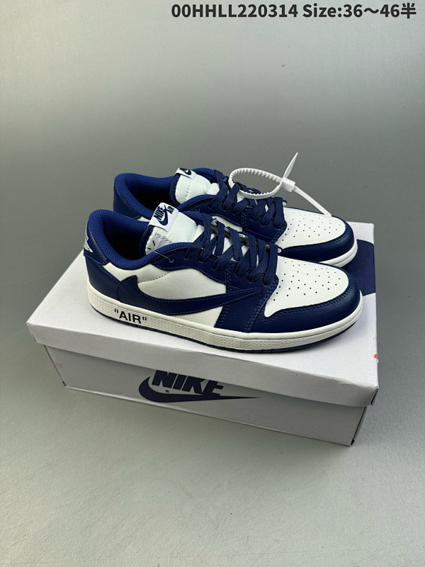 200头层带半码 Travis Scott x Air Jordan 1 Low 低帮00HHLL220314 Size:3646半货号DM7890-101