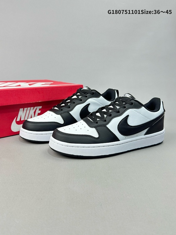 7536-45超级福利 Nike Court Borough Low 低帮百搭透气休闲运动板鞋男女鞋货号BQ5448-018