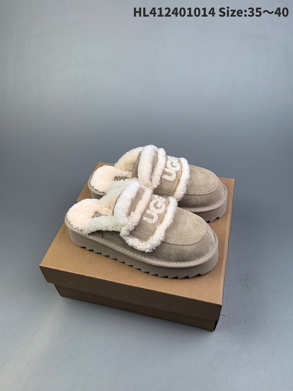 240 UGG 棉拖 雪地靴 俏皮可爱的百变造型 美国轻奢品牌UGG 平底系列冬季羊毛编码HL412401014 Size:3540