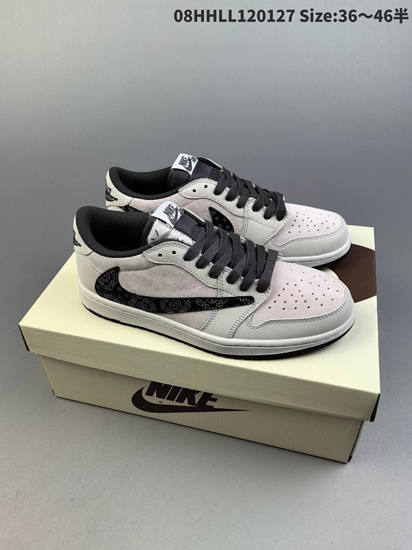 180头层带半码 Travis Scott x Air Jordan 1 Low 08HHLL120127 Size:3646半货号DZ4137-708