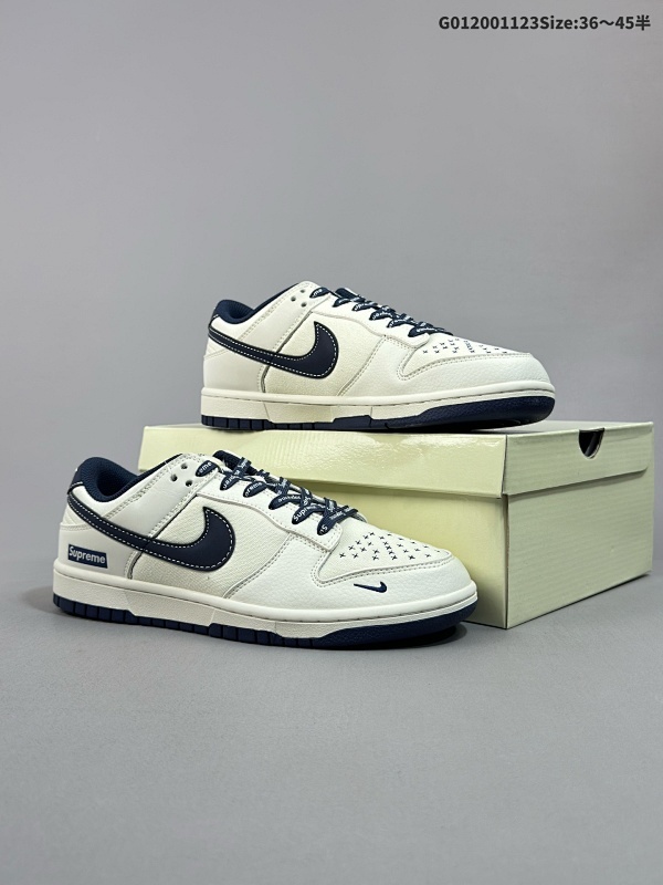 20036-45半 头层带半码 定制球鞋 Supreme x Nike Dunk SB Low Supreme x 耐克 SB 低帮 联名米蓝帆布满天星货号BB6698-511