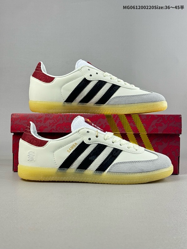 12036-45半 adidas original Samba OG CNY 白色 此款以简约大方的造型设计货号JQ5976
