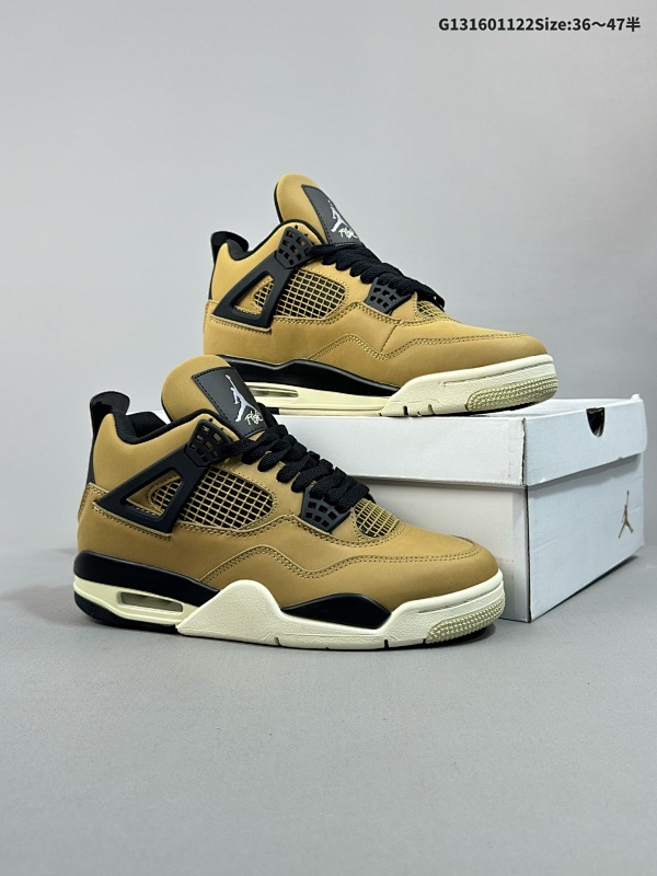 16036-47半 性价比版本 耐克Nike Wmms Air Jordan 4 Retro"Mushroom"迈克尔乔丹AJ4代中帮复古休闲运动文化篮球鞋货号AQ9129-200