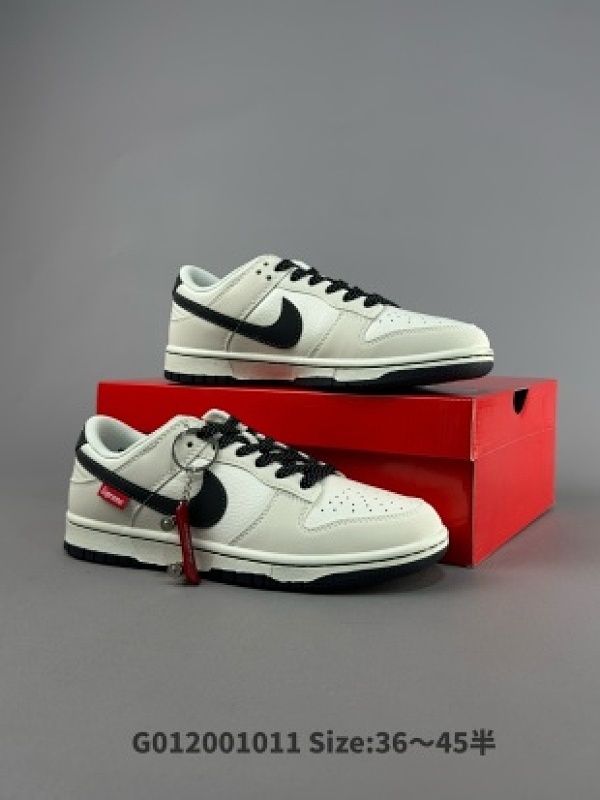 Supreme x Nike Dunk SB Low Supreme x 耐克 SB 低帮 联名白黑勾 货号FC1688-144