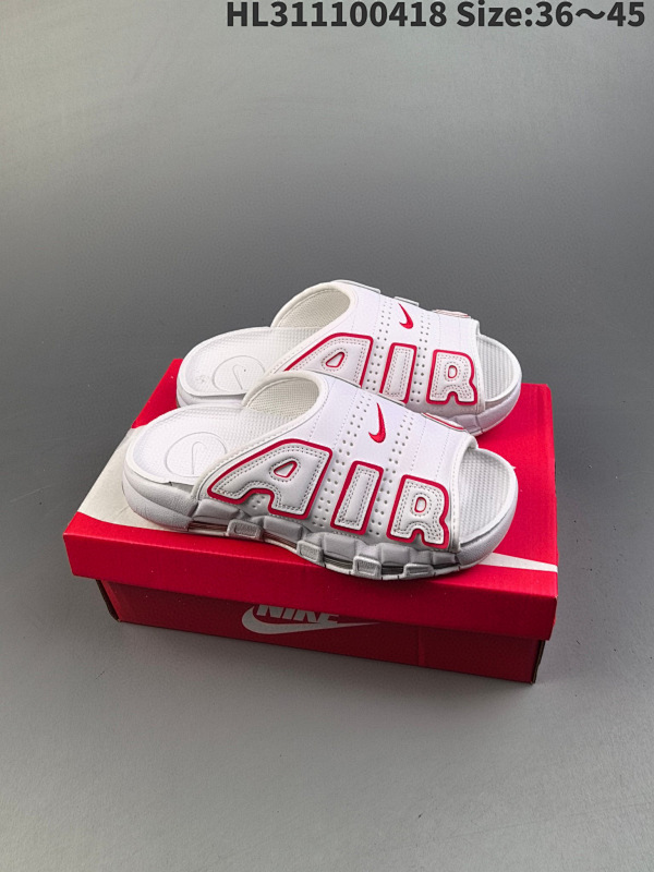 110 NIKE AIR MORE Uptempo Slide皮蓬拖鞋 FN3437-161以流行于街头的涂鸦文化为设计灵感编码HL311100418 Size:3645