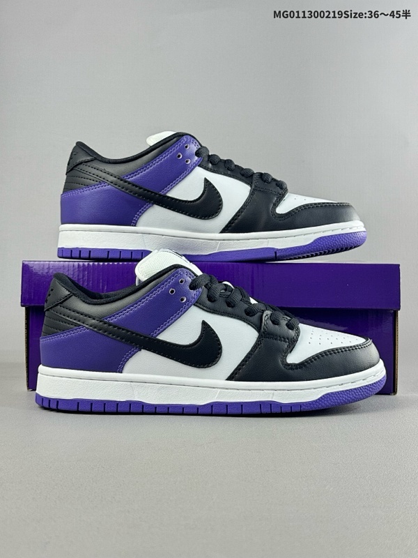 13036-45半 Nike SB Dunk Low "Court Purple" 耐克 SB 低帮 恶人紫 黑紫脚趾货号 BQ6817-500