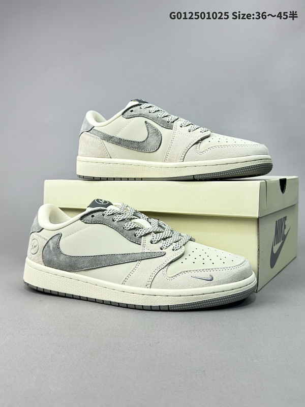 Fragment Design x Travis Scott x Air Jordan 1 Low 藤原浩 x AJ1 低帮 货号JH6088-612