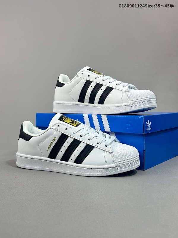9035-45半 阿迪达斯Adidas三叶草 Originals Superstar贝壳头系列低帮经典百搭休闲运动板鞋 货号:EG4958