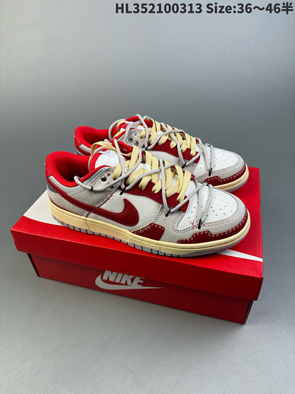 210多版本 Nike Dunk SB Low 波尔多 复古手绘涂鸦 SB绑带低帮休闲板货号:  FJ5429-133 HL352100313 Size:3646半