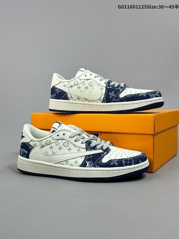 16036-45半 AJ1倒勾Travis Scott x Air Jordan 1  Reverse Mocha  AJ1乔1 TS 闪电 联名倒钩 低帮货号:SJ2068 003