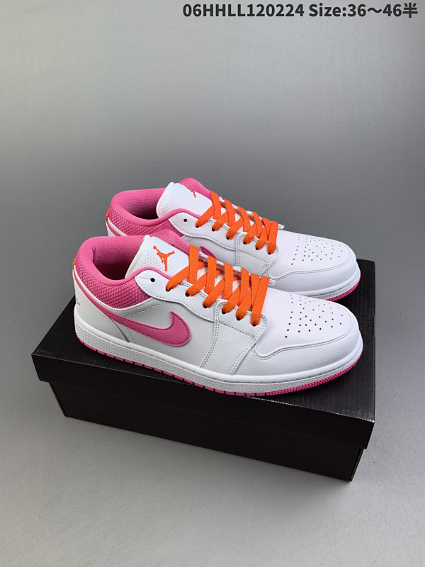 160头层带半码 Air Jordan 1 Low (GS) "Pinksicle" 低帮06HHLL120224 Size:3646半货号DR9498-168