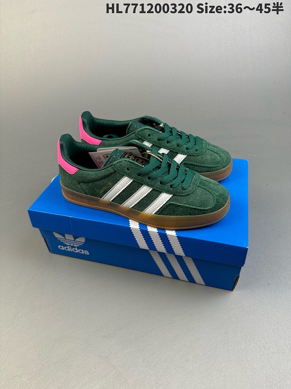 120公司级 adlidas originals Gazelle Indoor "绿白" 这款阿迪达斯运动鞋HL771200320 Size:3645半货号IG5929
