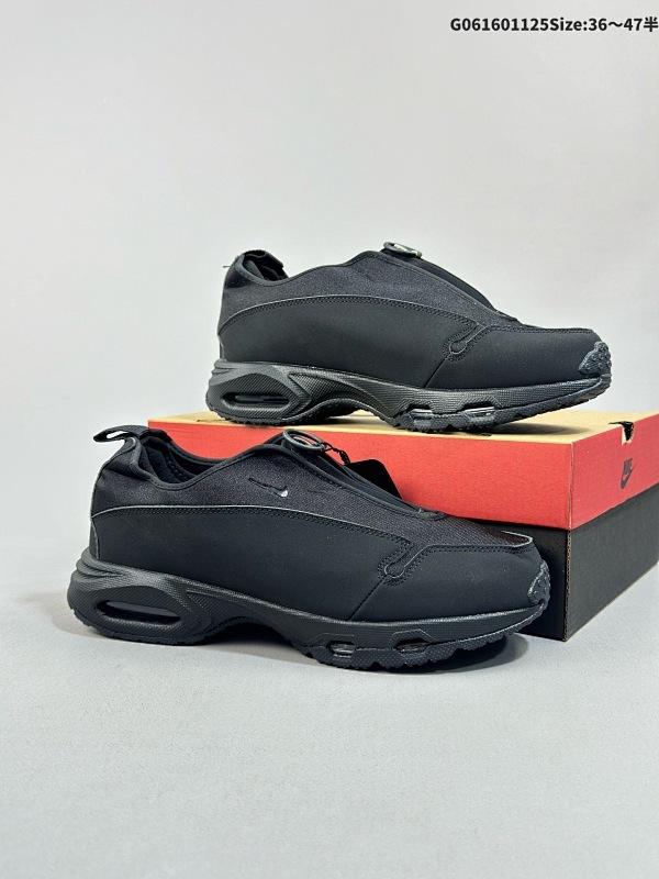 16036-47半 CDG x Nike Air Max Sunder Max SP 熊猫 织物二层绒面皮皮革 潮流运动 防滑耐磨轻便 低帮 生活休闲鞋货号ST6636-005