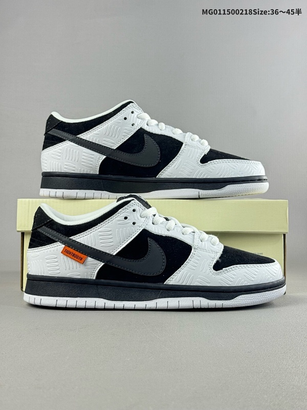 15036-45半    TIGHTBOOTH x Nike Dunk SB Low Pro "Black and White" 耐克 SB 低帮 联名黑白货号FD2629-100