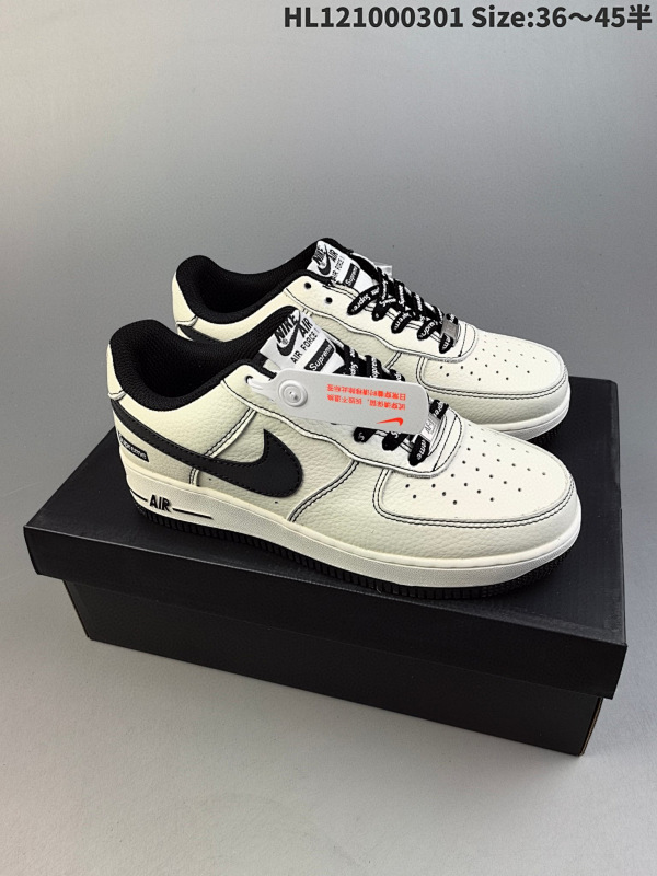 100 真标耐克Nike Air Force 1 Low  空军一号低帮百搭休闲运动板鞋ID:HL121000301 Size:3645半货号SU0220-003