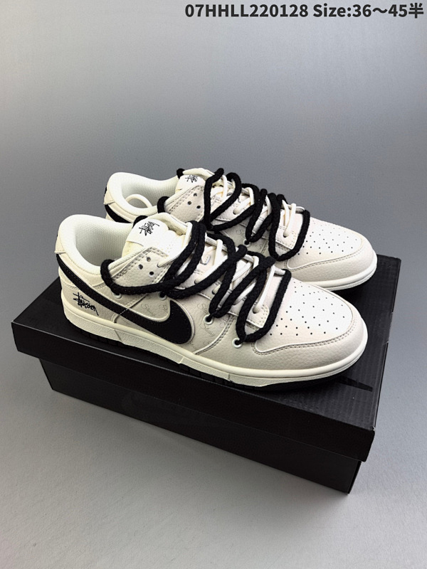 270公司级 头层定制球鞋 Stussy x Nike SB Dunk Low 斯图西 x 耐克 07HHLL220128 Size:3645半货号FC1688-139